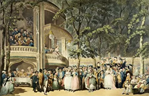 Images Dated 20th November 2007: Vauxhall Gardens, by R. Pollard, after the watercolour by Thomas Rowlandson (1756-1827