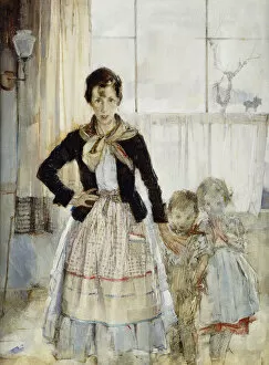 Motherly Gallery: The Velvet Jacket, (oil on canvas)