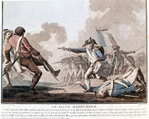 Vendee's revolt: the young Darruder. This is an example of patriotic heroism since Darruder was a 14-year-old boy Vendee's revolt: the young Darruder. This is an example of patriotic heroism since Darruder was a 14-year-old boy