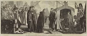 The Venetian Envoys received by the Chief Magistrate and the People of Antwerp in the Year 1324 (engraving)