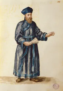 Venetian missionary in China (pen & ink and w/c on paper) Venetian missionary in China (pen & ink and w/c on paper)