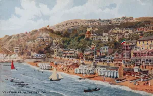 Ventnor from the Pier, Isle of Wight (colour litho) Ventnor from the Pier, Isle of Wight (colour litho)