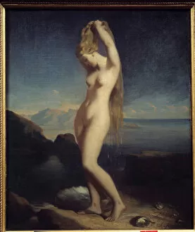 Venus anadyomene or Venus Marine Painting by Theodore Chasseriau (1819-1856) 1838 Sun