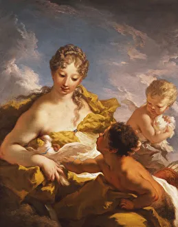 Venus, Cupid and a Faun, 1708-13 (oil on canvas) Venus, Cupid and a Faun, 1708-13 (oil on canvas)