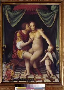 Venus and Mars Representation of the two deities kissing Venus and Mars Representation of the two deities kissing