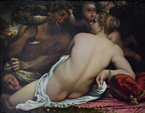 Earring Gallery: Venus, two satyrs and Cupid, 1587-88 (oil on canvas)