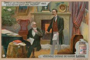 Verdi and Boito Compose Falstaff (chromolitho) Verdi and Boito Compose Falstaff (chromolitho)