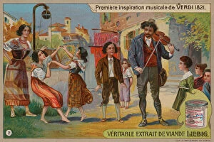 Verdi's First Inspiration in Music (chromolitho)