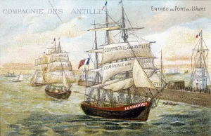 Vessels of the company of the West Indies in the port of Le Havre Vessels of the company of the West Indies in the port of Le Havre