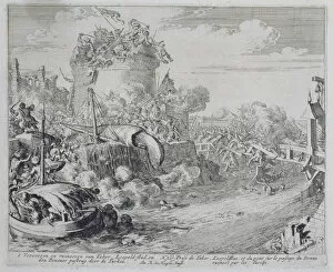 Vienna Print Cycle, Conquering Tabor Island on the Outskirts of Leopoldstadt, 1683