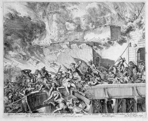 Vienna Print Cycle, Explosion of a Mine and Countermine, Raid on the Turks, 1683 Vienna Print Cycle, Explosion of a Mine and Countermine, Raid on the Turks, 1683
