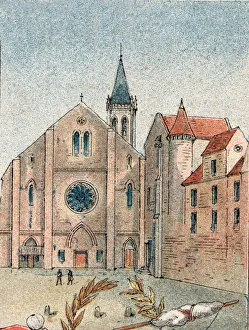 View of the Abbey St Genevieve in Paris, 1889 (engraving) View of the Abbey St Genevieve in Paris, 1889 (engraving)