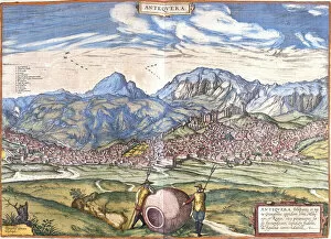 View of Antequera, Spain (etching, 1572-1617)