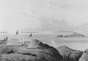 View of the Arctic Sea from the mouth of the Copper Mine River at midnight, 1821 View of the Arctic Sea from the mouth of the Copper Mine River at midnight, 1821