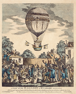 A view of the balloon of Mr. Sadler's ascending with him A view of the balloon of Mr. Sadler's ascending with him
