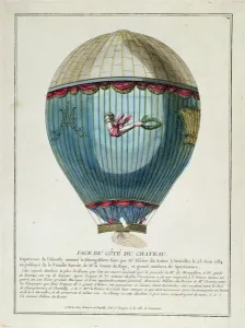 View of the balloon used by Francois Pilatre de Rozier (1754-85 View of the balloon used by Francois Pilatre de Rozier (1754-85