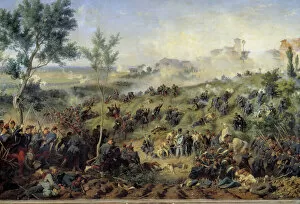 Autrichien Gallery: View of the Battle of Montebello di Casteggio, 20 / 05 / 1859 France wins the Austrian army