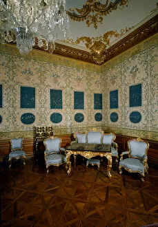 View of the Blue Chinese Salon, 18th century (photography)
