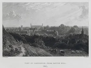Castle Hill Gallery: View of Cambridge, from Castle Hill (engraving)