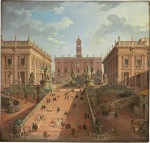 View of the Campidoglio, Rome, 1750 (oil on canvas) View of the Campidoglio, Rome, 1750 (oil on canvas)