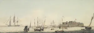 View of Castle Cornet, Guernsey, with Shipping, c View of Castle Cornet, Guernsey, with Shipping, c