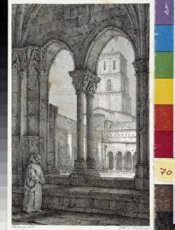 View of the Cathedral of Arles, view of the tower taken from the Levant Gallery. (Bouches du Rhone)