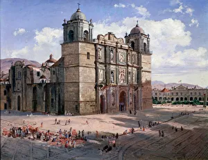 View of the Cathedrale of Oaxaca, Mexico (painting, 1887) View of the Cathedrale of Oaxaca, Mexico (painting, 1887)