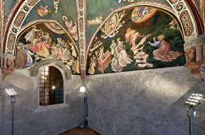 View of the chapel with frescoes by the Master of Vignola, The Contrari Chapel, Vignola Stronghold, c.1420 (photo) View of the chapel with frescoes by the Master of Vignola, The Contrari Chapel, Vignola Stronghold, c.1420 (photo)