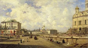 View of the Christ Saviour Cathedral in Moscow, 1880 (oil on canvas) View of the Christ Saviour Cathedral in Moscow, 1880 (oil on canvas)