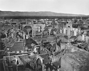 View of the Christian area, city of Damascus after the fire of 1860, 1862 (b/w photo) View of the Christian area, city of Damascus after the fire of 1860, 1862 (b/w photo)