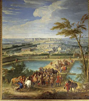 View of the city and the castle of Versailles taken from the hill of montbauron View of the city and the castle of Versailles taken from the hill of montbauron