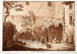 View of the Cloaca Maxima, 1833 (etching with brown wash) View of the Cloaca Maxima, 1833 (etching with brown wash)