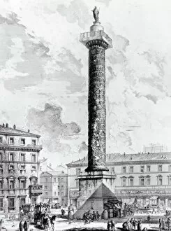 Triumphal Gallery: View of the Column of Marcus Aurelius in the Piazza Colonna, from the Views