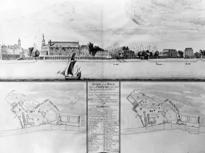 A View of the Dockyard at Deptford taken from the opposite Side of the Thames, 1698 A View of the Dockyard at Deptford taken from the opposite Side of the Thames, 1698