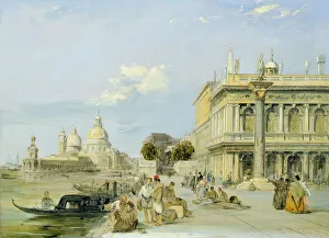 View of the Dogana and Santa Maria della Salute from the Piazzetta, Venice (oil on canvas) (pair of 94868) View of the Dogana and Santa Maria della Salute from the Piazzetta, Venice (oil on canvas) (pair of 94868)