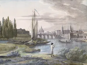 View of Dresden and the River Elbe, 1806 (w/c on paper) View of Dresden and the River Elbe, 1806 (w/c on paper)