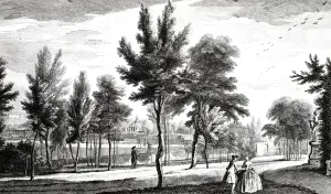 A View of the Elysian Fields from the Spring of Helicon, Stowe House Gardens, engraved A View of the Elysian Fields from the Spring of Helicon, Stowe House Gardens, engraved