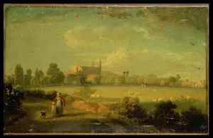 View of Eton From The Playing Fields, 1822 (oil on canvas) View of Eton From The Playing Fields, 1822 (oil on canvas)