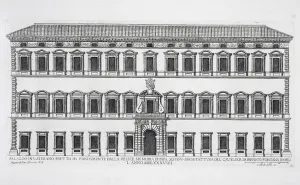 View of the facade of the Lateran Palace, Rome, commissioned by Pope Sixtus V View of the facade of the Lateran Palace, Rome, commissioned by Pope Sixtus V