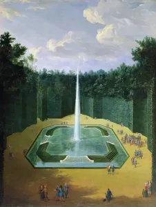 View of the Fountain Obelisk in the Gardens of Versailles (Louis XIV promenade) View of the Fountain Obelisk in the Gardens of Versailles (Louis XIV promenade)