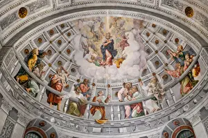 View of the frescoes with the Assumption of Mary, the Nativity, Coronation, and Purification of Mary View of the frescoes with the Assumption of Mary, the Nativity, Coronation, and Purification of Mary