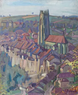 City Overview Gallery: View of Fribourg (oil on canvas)