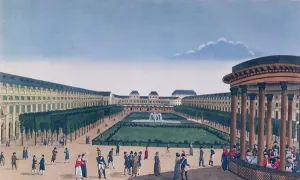 View of the Gardens of the Palais Royal, as seen from the Rotunda View of the Gardens of the Palais Royal, as seen from the Rotunda