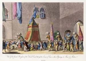 View of the Grand Procession of the Sacred Camel through the Streets of Cairo on their View of the Grand Procession of the Sacred Camel through the Streets of Cairo on their