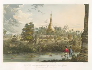 View of the Great Dagon Pagoda at Rangoon from the West View of the Great Dagon Pagoda at Rangoon from the West