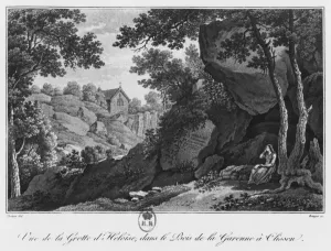 View of Heloise grotto in the park of La Garenne at Clisson, illustration from 'Voyage View of Heloise grotto in the park of La Garenne at Clisson, illustration from 'Voyage