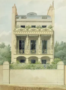 View of the Back Front of Henry Phillip Hope's house towards Hyde Park in Seymour View of the Back Front of Henry Phillip Hope's house towards Hyde Park in Seymour