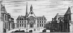 View of Hopital des Incurables (engraving) (b/w photo) View of Hopital des Incurables (engraving) (b/w photo)