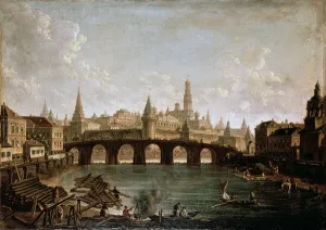 View of the Kremlin and the Kamenny Bridge in Moscow, 1810s (oil on canvas) View of the Kremlin and the Kamenny Bridge in Moscow, 1810s (oil on canvas)