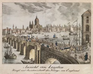 View of London, from Neuruppiner Bilderbogen, 1830 (colour litho) View of London, from Neuruppiner Bilderbogen, 1830 (colour litho)
